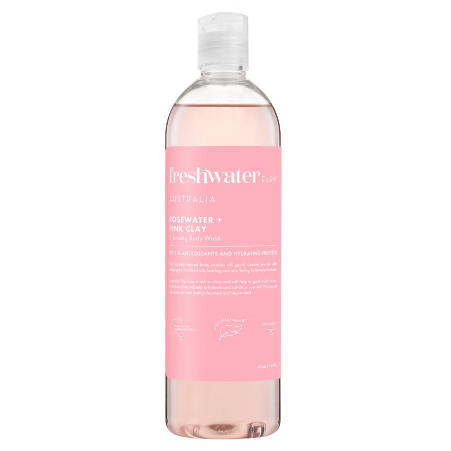 Cleansing Rosewater + Pink Clay Body Wash