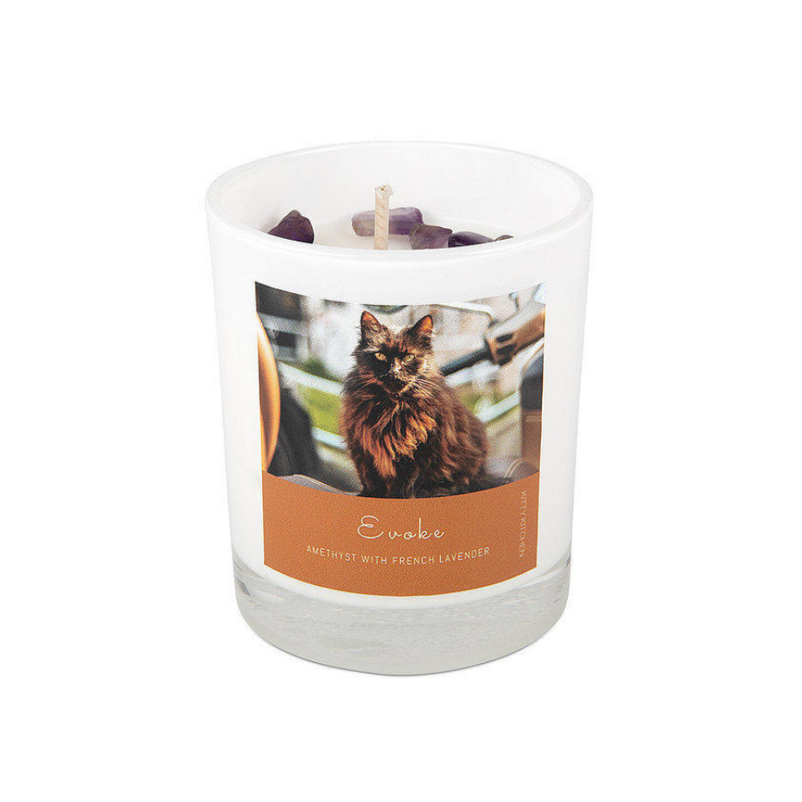 Evoke Ritual Candle with Amethyst