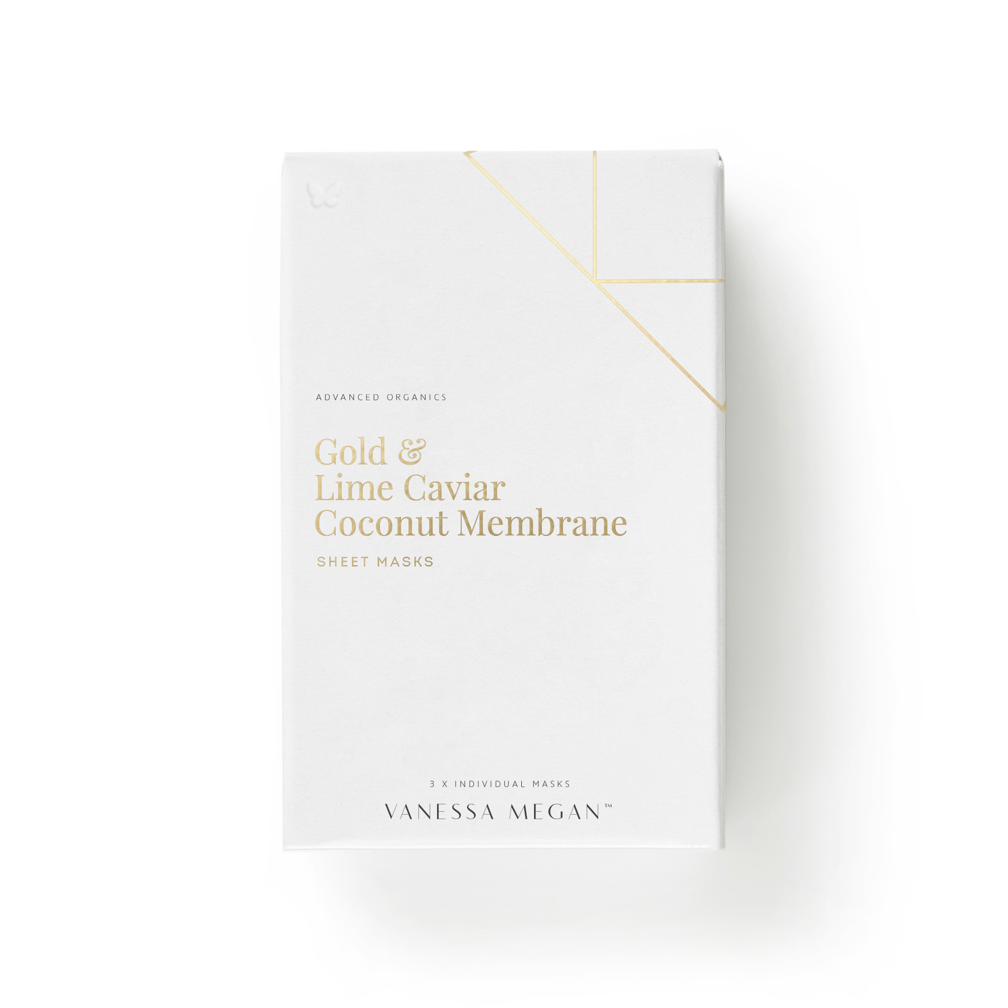 Gold & Lime Caviar Coconut Membrane Sheet Mask - 3 Pack