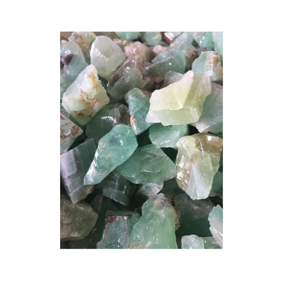 Green Calcite Rough Cut Crystal